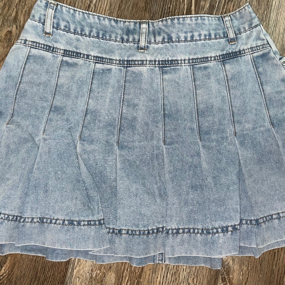 Peach Love California Denim Tennis skirt❤️ NWT - Picture 3 of 10